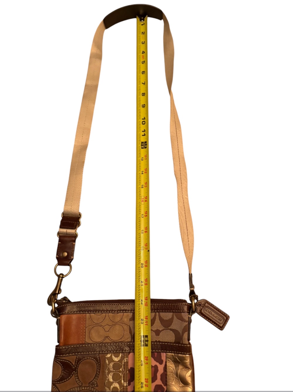 Y2K Coach Patchwork Animal Print Swingpack Crossbody (Style #40915). - Picture 8 of 8